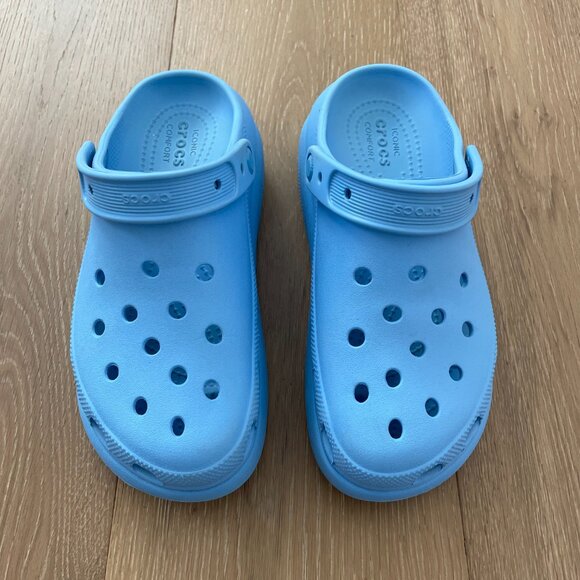 CROCS Shoes Women 7 Classic Platform Clogs Blue 207521 Lightweight Men 5 - Picture 11 of 13